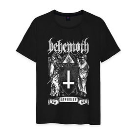 Мужская футболка хлопок с принтом Behemoth в Петрозаводске, 100% хлопок | прямой крой, круглый вырез горловины, длина до линии бедер, слегка спущенное плечо. | behemoth | black metal | death metal | inferno | nergal | orion | seth | блэк метал | группы | дэт метал | метал | музыка | рок
