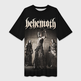 Платье-футболка 3D с принтом Behemoth в Петрозаводске,  |  | behemoth | black metal | death metal | inferno | nergal | orion | seth | блэк метал | группы | дэт метал | метал | музыка | рок