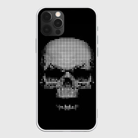 Чехол для iPhone 12 Pro Max с принтом Череп в Петрозаводске, Силикон |  | background | black | day of the dead | death | drawing | graphics | h | halloween | points | raster | skeleton | skull | symbol | teeth | взгляд | графика | день мертвых | зубы | мексика | праздник | растр | рисунок | символ | скелет | точки | фо