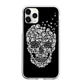 Чехол для iPhone 11 Pro матовый с принтом Diamond skull в Петрозаводске, Силикон |  | background | black | death | diamond skull | drawing | graphics | hal | hearts | precious stones | symbol | wealth | богатство | бриллиантовый | графика | день мертвых | драгоценные | камни | мексика | праздник | рисунок | сердца | символ | фон |