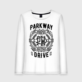 Женский лонгслив хлопок с принтом Parkway Drive в Петрозаводске, 100% хлопок |  | atlas | ire | parkway drive | pd | группы | метал | музыка | рок | хеви метал