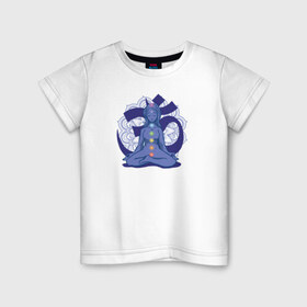 Детская футболка хлопок с принтом Чакра в Петрозаводске, 100% хлопок | круглый вырез горловины, полуприлегающий силуэт, длина до линии бедер | Тематика изображения на принте: индия | индуизм | йога | прана | тантра | чакра | чакры