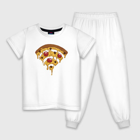 Детская пижама хлопок с принтом Пицца Wi-Fi в Петрозаводске, 100% хлопок |  брюки и футболка прямого кроя, без карманов, на брюках мягкая резинка на поясе и по низу штанин
 | pizza | wi fi | wifi | абстракция | вай фай | интернет | пицца
