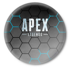 Значок с принтом Apex Legends в Петрозаводске,  металл | круглая форма, металлическая застежка в виде булавки | apex | battle royale | legends | titanfall | апекс | легенды | тайтанфол | титанфол