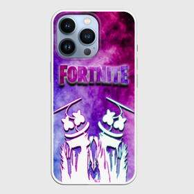 Чехол для iPhone 13 Pro с принтом FORTNITE  MARSHMELLO (COLOR). в Петрозаводске,  |  | color | fortnite | fortnite 2 | fortnite x | geometry | marshmello | ninja | streamer | texture | абстракция | геометрия | дизайн | дым | игра | красочный дым | маршмелло | ниндзя | радуга | силуэт | стиль | текстура | улыбка | 