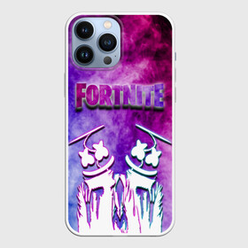 Чехол для iPhone 13 Pro Max с принтом FORTNITE  MARSHMELLO (COLOR). в Петрозаводске,  |  | color | fortnite | fortnite 2 | fortnite x | geometry | marshmello | ninja | streamer | texture | абстракция | геометрия | дизайн | дым | игра | красочный дым | маршмелло | ниндзя | радуга | силуэт | стиль | текстура | улыбка | 