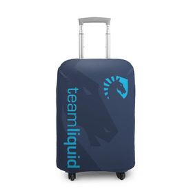 Чехол для чемодана 3D с принтом TEAM LIQUID в Петрозаводске, 86% полиэфир, 14% спандекс | двустороннее нанесение принта, прорези для ручек и колес | 2019 | blue | cybersport | esport | liquid | logo | pro league | team | team liquid | киберспорт | логотип | тим ликвид | фирменные цвета
