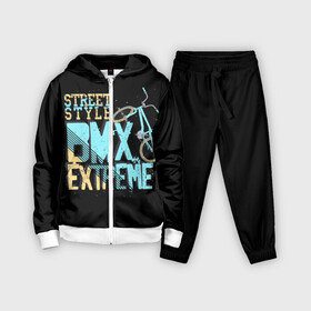 Детский костюм 3D с принтом Street style в Петрозаводске,  |  | background | bike | black | bmx | drawing | extreme | graphics | movement | power | splashes | sport | spots | street | style | брызги | велосипед | графика | движение | жёлтый | надпись | пятна | рисунок | сила | синий | спорт | стиль | текст | уличный |