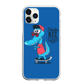 Чехол для iPhone 11 Pro матовый с принтом Skate NYC в Петрозаводске, Силикон |  | freestyle | n | skateboard | бейсболка | город | графика | движение | дикий | доска | животное | колёса | красный | крокодил | крутой | надпись | нью йорк | очки | рисунок | ролики | сила | синий | скейтборд | спорт