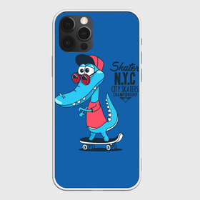 Чехол для iPhone 12 Pro Max с принтом Skate NYC в Петрозаводске, Силикон |  | freestyle | n | skateboard | бейсболка | город | графика | движение | дикий | доска | животное | колёса | красный | крокодил | крутой | надпись | нью йорк | очки | рисунок | ролики | сила | синий | скейтборд | спорт