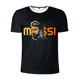 Мужская футболка 3D спортивная с принтом Lionel Messi в Петрозаводске, 100% полиэстер с улучшенными характеристиками | приталенный силуэт, круглая горловина, широкие плечи, сужается к линии бедра | 
