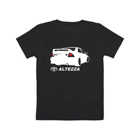 Детская футболка хлопок с принтом Toyota Altezza (2) в Петрозаводске, 100% хлопок | круглый вырез горловины, полуприлегающий силуэт, длина до линии бедер | altezza | toyota | toyota altezza