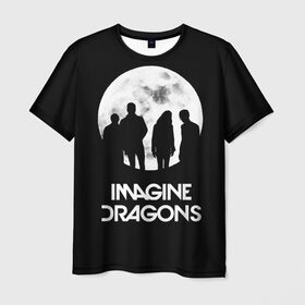 Мужская футболка 3D с принтом Imagine Dragons в Петрозаводске, 100% полиэфир | прямой крой, круглый вырез горловины, длина до линии бедер | believer | evolve | imagine dragons | night visions | radioactive | rock | группы | имейджин драгонс | инди | музыка | рок