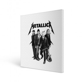 Холст квадратный с принтом Metallica в Петрозаводске, 100% ПВХ |  | heavy metal | metal | metallica | группы | метал | металлика | музыка | рок | трэш метал | хєви метал