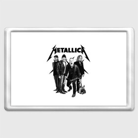 Магнит 45*70 с принтом Metallica в Петрозаводске, Пластик | Размер: 78*52 мм; Размер печати: 70*45 | heavy metal | metal | metallica | группы | метал | металлика | музыка | рок | трэш метал | хєви метал