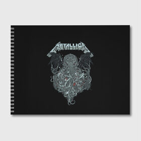 Альбом для рисования с принтом Metallica в Петрозаводске, 100% бумага
 | матовая бумага, плотность 200 мг. | heavy metal | metal | metallica | группы | метал | металлика | музыка | рок | трэш метал | хєви метал