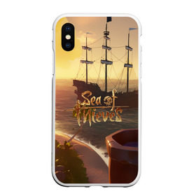 Чехол для iPhone XS Max матовый с принтом Sea of Thieves в Петрозаводске, Силикон | Область печати: задняя сторона чехла, без боковых панелей | blade | captain | game | hat | ken | pirate | sea of thieves | snake | sword | tatoo | woman | игры | пираты