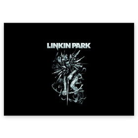 Поздравительная открытка с принтом Linkin Park в Петрозаводске, 100% бумага | плотность бумаги 280 г/м2, матовая, на обратной стороне линовка и место для марки
 | chester bennington | linkin park | группы | линкин парк | метал | музыка | рок | честер беннингтон