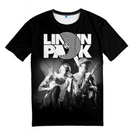 Мужская футболка 3D с принтом Linkin Park в Петрозаводске, 100% полиэфир | прямой крой, круглый вырез горловины, длина до линии бедер | chester bennington | linkin park | группы | линкин парк | метал | музыка | рок | честер беннингтон