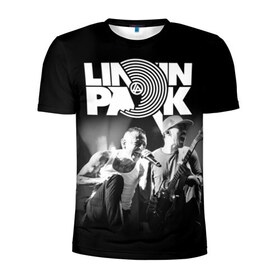 Мужская футболка 3D спортивная с принтом Linkin Park в Петрозаводске, 100% полиэстер с улучшенными характеристиками | приталенный силуэт, круглая горловина, широкие плечи, сужается к линии бедра | chester bennington | linkin park | группы | линкин парк | метал | музыка | рок | честер беннингтон