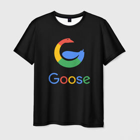 Мужская футболка 3D с принтом GOOSE в Петрозаводске, 100% полиэфир | прямой крой, круглый вырез горловины, длина до линии бедер | android | google | gussi | андройд | гуси