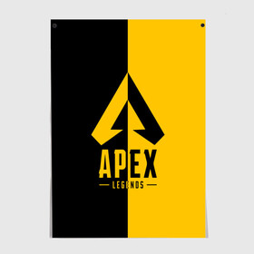 Постер с принтом APEX LEGENDS YELLOW в Петрозаводске, 100% бумага
 | бумага, плотность 150 мг. Матовая, но за счет высокого коэффициента гладкости имеет небольшой блеск и дает на свету блики, но в отличии от глянцевой бумаги не покрыта лаком | apex | legend | legends | titanfall | апекс | арех | бангалор | бладхаунд | верхушки | гибралтар | каустик | лайфлайн | легенда | легенды | ледженд | леджендс | мираж | орех | рэйф | титанфол