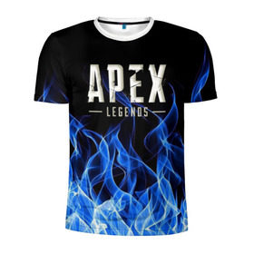 Мужская футболка 3D спортивная с принтом APEX LEGENDS в Петрозаводске, 100% полиэстер с улучшенными характеристиками | приталенный силуэт, круглая горловина, широкие плечи, сужается к линии бедра | apex | apex legends | апекс | апекс легенд | апекс легендс | бой | игра | компьютерная игра | королевская битва | лучшее | огонь | онлайн игра | пламя | популярное | хит | шутер