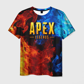 Мужская футболка 3D с принтом APEX LEGENDS в Петрозаводске, 100% полиэфир | прямой крой, круглый вырез горловины, длина до линии бедер | apex | apex legends | апекс | апекс легенд | апекс легендс | бой | игра | компьютерная игра | королевская битва | лучшее | огонь | онлайн игра | популярное | текстура | хит | шутер
