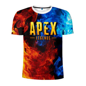 Мужская футболка 3D спортивная с принтом APEX LEGENDS в Петрозаводске, 100% полиэстер с улучшенными характеристиками | приталенный силуэт, круглая горловина, широкие плечи, сужается к линии бедра | apex | apex legends | апекс | апекс легенд | апекс легендс | бой | игра | компьютерная игра | королевская битва | лучшее | огонь | онлайн игра | популярное | текстура | хит | шутер