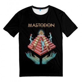 Мужская футболка 3D с принтом Mastodon в Петрозаводске, 100% полиэфир | прямой крой, круглый вырез горловины, длина до линии бедер | Тематика изображения на принте: leviathan | mastodon | metal | sludge metal | stoner | грув метал | группы | мастодон | метал | музыка | рок