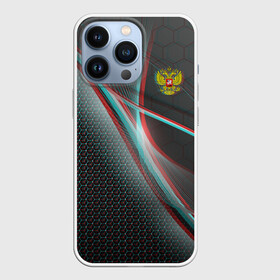 Чехол для iPhone 13 Pro с принтом RUSSIA. в Петрозаводске,  |  | Тематика изображения на принте: abstract | black | geometrical figure | geometry | russia | texture | абстракция | геометрические фигуры | геометрия | герб | патриотизм | россия | русский | текстура | черные