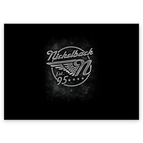 Поздравительная открытка с принтом Nickelback в Петрозаводске, 100% бумага | плотность бумаги 280 г/м2, матовая, на обратной стороне линовка и место для марки
 | dark horse | feed the machine | nickelback | no fixed adress | группы | метал | музыка | никлбэк | рок | хард рок | чед крюгер