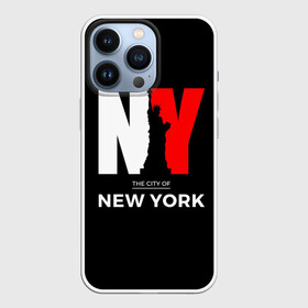 Чехол для iPhone 13 Pro с принтом New York City в Петрозаводске,  |  | america | city | large | liberty | new york | sculpture | statue | symbol | usa | америка | большие | буквы | город | графика | жизни | иллюстрация | искусство | мода | нью йорк | рисунок | свободы | силуэт | символ | скульптура | статуя