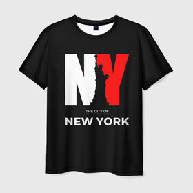 Мужская футболка 3D с принтом New York City в Петрозаводске, 100% полиэфир | прямой крой, круглый вырез горловины, длина до линии бедер | america | city | large | liberty | new york | sculpture | statue | symbol | usa | америка | большие | буквы | город | графика | жизни | иллюстрация | искусство | мода | нью йорк | рисунок | свободы | силуэт | символ | скульптура | статуя