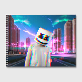 Альбом для рисования с принтом Marshmello Glitch в Петрозаводске, 100% бумага
 | матовая бумага, плотность 200 мг. | christopher | comstock | dj | dotcom | fortnite | friends | glitch | marshmallow | marshmello | usa | глитч | диджей | друзья | зефир | комсток | крис | мармелад | маршмэллоу | молнии | музыка | продюсер | сша | фортнайт | хаус | электро