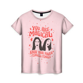 Женская футболка 3D с принтом Fearless females в Петрозаводске, 100% полиэфир ( синтетическое хлопкоподобное полотно) | прямой крой, круглый вырез горловины, длина до линии бедер | 8 марта | feminism | girl power | like a girl | venus | весна | женщины | международный женский день | подарок | феминизм