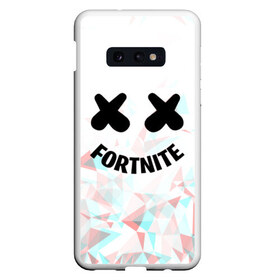 Чехол для Samsung S10E с принтом FORTNITE x MARSHMELLO в Петрозаводске, Силикон | Область печати: задняя сторона чехла, без боковых панелей | 2019 | dj | fortnite | game | glitch | marshmello | usa | америка | глитч | игра | клубная музыка | маршмелло | музыка | музыкант | ф | фортнайт