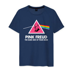 Мужская футболка хлопок с принтом Pink Freud в Петрозаводске, 100% хлопок | прямой крой, круглый вырез горловины, длина до линии бедер, слегка спущенное плечо. | pink freud | sigmund freud | зигмунд фрейд | фрейд