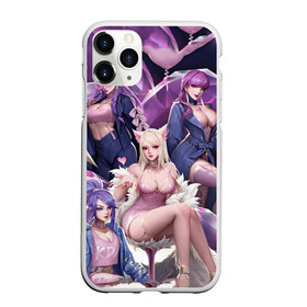 Чехол для iPhone 11 Pro Max матовый с принтом League Of Legends Girls в Петрозаводске, Силикон |  | Тематика изображения на принте: ahri | akali | evelynn | kaisa | kda | league of legends | lol | девушки | персонаж