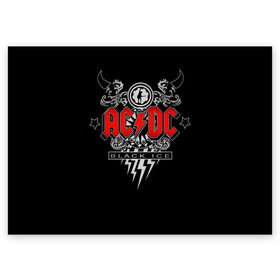 Поздравительная открытка с принтом AC/DC в Петрозаводске, 100% бумага | плотность бумаги 280 г/м2, матовая, на обратной стороне линовка и место для марки
 | Тематика изображения на принте: ac dc | acdc | группы | метал | музыка | рок | хард рок | эйси диси | эйсидиси