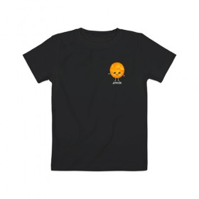 Детская футболка хлопок с принтом Драник в Петрозаводске, 100% хлопок | круглый вырез горловины, полуприлегающий силуэт, длина до линии бедер | для двоих | дранiк | драник | еда | парные | сметана | сметанка | смятанка