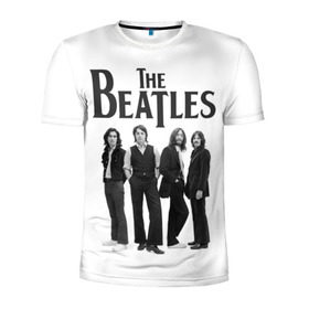 Мужская футболка 3D спортивная с принтом The Beatles в Петрозаводске, 100% полиэстер с улучшенными характеристиками | приталенный силуэт, круглая горловина, широкие плечи, сужается к линии бедра | beatles | the beatles | битлз | битлс | битлы | группы | джон леннон | джордж харрисон | легенды | музыка | пол маккартни | ринго старр | рок