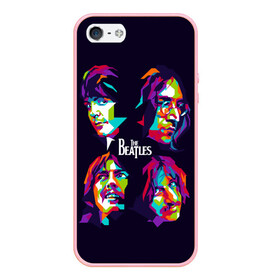 Чехол для iPhone 5/5S матовый с принтом The Beatles в Петрозаводске, Силикон | Область печати: задняя сторона чехла, без боковых панелей | beatles | the beatles | битлз | битлс | битлы | группы | джон леннон | джордж харрисон | легенды | музыка | пол маккартни | ринго старр | рок