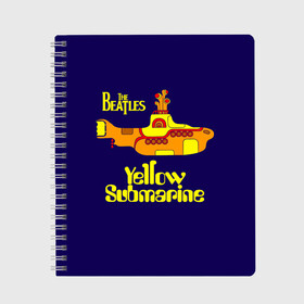 Тетрадь с принтом The Beatles Yellow Submarine в Петрозаводске, 100% бумага | 48 листов, плотность листов — 60 г/м2, плотность картонной обложки — 250 г/м2. Листы скреплены сбоку удобной пружинной спиралью. Уголки страниц и обложки скругленные. Цвет линий — светло-серый
 | beatles | the beatles | yellow submarine | битлз | битлс | битлы | группы | джон леннон | джордж харрисон | легенды | музыка | пол маккартни | ринго старр | рок