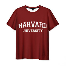 Мужская футболка 3D с принтом Harvard University_девиз в Петрозаводске, 100% полиэфир | прямой крой, круглый вырез горловины, длина до линии бедер | harvard university | usa | америка | вуз | гарвард | колледж | образование | студенты | сша | университет | школа
