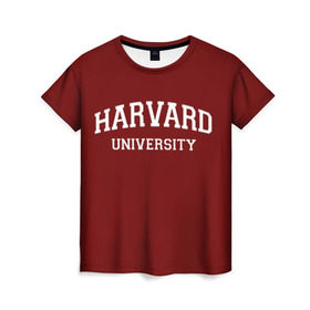 Женская футболка 3D с принтом Harvard University_девиз в Петрозаводске, 100% полиэфир ( синтетическое хлопкоподобное полотно) | прямой крой, круглый вырез горловины, длина до линии бедер | harvard university | usa | америка | вуз | гарвард | колледж | образование | студенты | сша | университет | школа