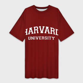 Платье-футболка 3D с принтом Harvard University_девиз в Петрозаводске,  |  | harvard university | usa | америка | вуз | гарвард | колледж | образование | студенты | сша | университет | школа
