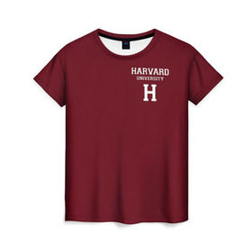 Женская футболка 3D с принтом Harvard University в Петрозаводске, 100% полиэфир ( синтетическое хлопкоподобное полотно) | прямой крой, круглый вырез горловины, длина до линии бедер | harvard university | usa | америка | вуз | гарвард | колледж | образование | студенты | сша | университет | школа