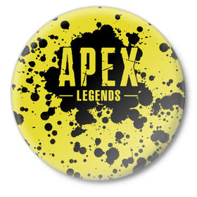 Значок с принтом Apex Legends в Петрозаводске,  металл | круглая форма, металлическая застежка в виде булавки | battle | royale | апекс | битва | боевой | королевская | легендс | лутбокс | оружие | робот | спектры | титан | шутер