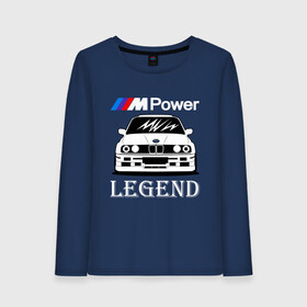 Женский лонгслив хлопок с принтом BMW Power LEGEND в Петрозаводске, 100% хлопок |  | bmw | legend | motorsport | power | авто | автомобиль | бмв | бумер | бэха | крутая | легенда | машина | немецкое | тачка